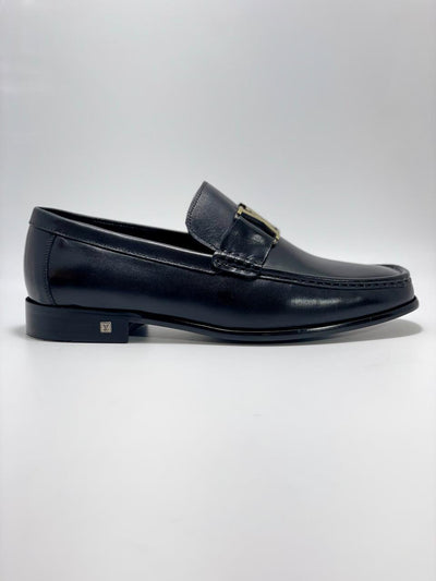 L.V BLACK MOCCASINS