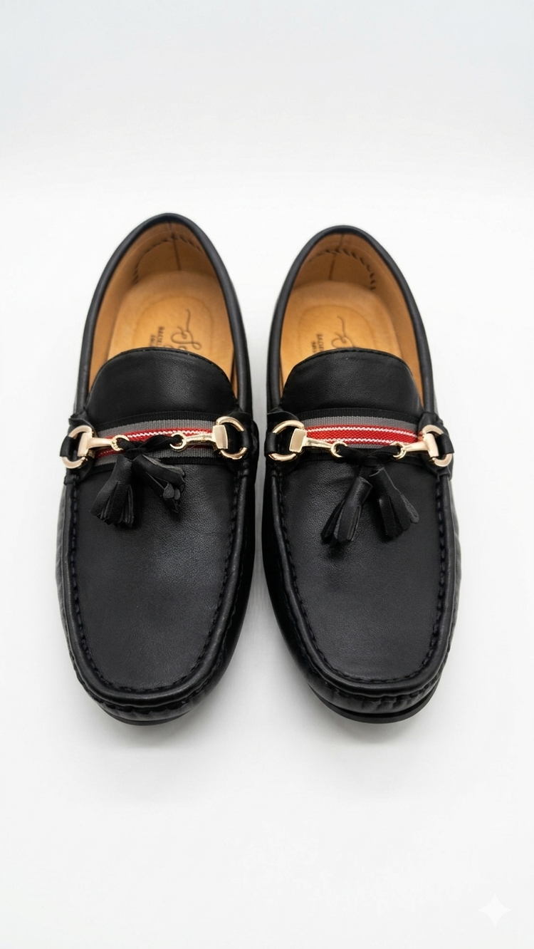 Gold-bit tassel loafer